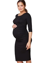 Mums & Bumps Isabella Oliver Cassie Maternity Dress - Black