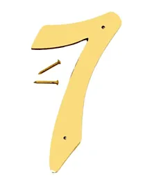 Hy-Ko Brass Number 7 Sign - 4 Inches