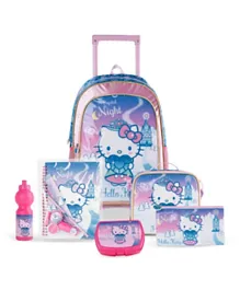 Sanrio Hello Kitty My Crystal Night 6-In-1 Trolley Backpack Set