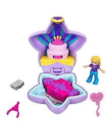 Polly Pocket Tiny Pocket Places Birthday Compact with Micro Doll & Accessories - Multicoloured