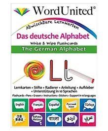 Word United The German Alphabet  Write & Wipe Flash Cards - 58 Pages