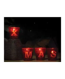 Christmas Magic XMAS Tealight Candle Holders - Pack of 4