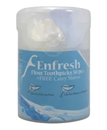 Enfresh Floss Toothpicks with Carry Case - 50 Pc