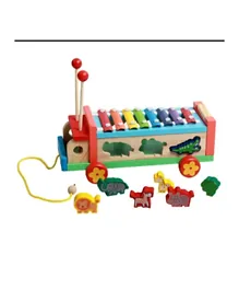 Factory Price Wooden Xylophone Piano Car - 8 Tunes