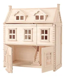 Plan Toys Wooden Victorian Dollhouse - Beige