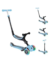Globber Go Up Sporty Lights All in One Scooter With Seat - Pastel Blue