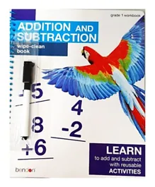 Addition and Subtraction Wipe-Clean Book - English
