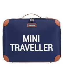 Childhome Mini Traveller Kids Suitcase - Navy white