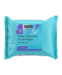 Beauty Formulas Clear Skin Deep Cleansing Facial Wipes - Pack of 30