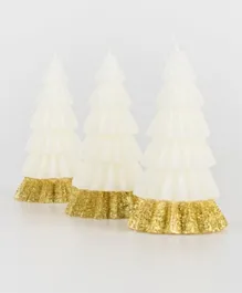 Meri Meri Ivory Tree Candles - Pack of 3