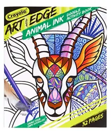 Art With Edge Animal Ink Doodle Activity Book- English