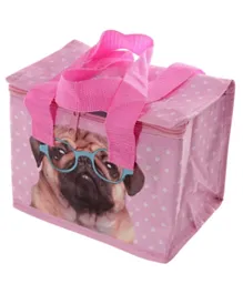 Puckator Pink Pug Lunch Box Cool Bag - Pink