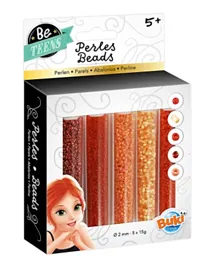 Buki Bead Tubes Pack of 5 - Orange and Red