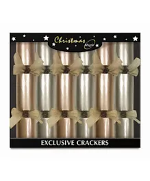Christmas Magic 14' Exclusive Rose Gold Crackers Box - 6 Pieces
