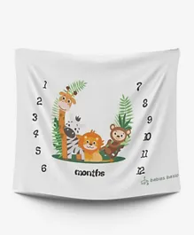 Babies Basic Customizable Milestone Blanket - Zoo