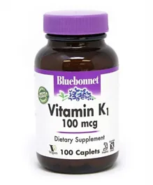Blue Bonnet Vitamin K1 100 mcg Dietary Supplement - 100 Caplets