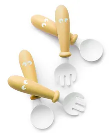 BabyBjorn Baby Spoon and Fork Yellow - Pair of 2