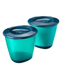 Tommee Tippee Pop Up Weaning Pots with Soft Push Up Bases Pack of 2 - 60mL each
