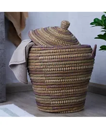 Pan Emirates Danica Sea Grass Decorative Basket With Lid - Natural