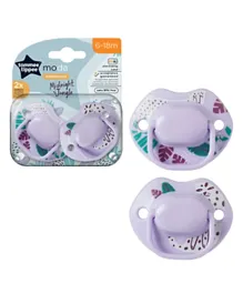Tommee Tippee  Moda Soother Purple - 2 Pieces