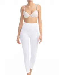 Farmacell 133 Women's High-Waisted Anti-Cellulite Micromassage Leggings - White