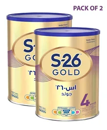 Wyeth S26 GOLD 4 Stage 4 3-6 Years Milk Powder for Kids Tin 900g - Pack of 2