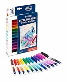 Crayola Doodle & Draw Ultra Fine Point Doodle Marker - 12 Pieces