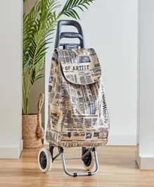HomeBox Amity Newspaper Shopping Trolley With Wheels