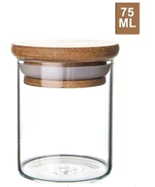 Little Storage Glass Herb & Spice with Bamboo Lid Storage Jar - 75ml