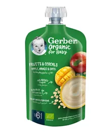 Gerber Organic For Babies Apple Mango And Oats Porridge - 110g