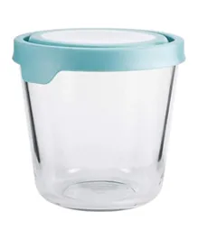 Anchor Hocking TrueSeal Round Tall Food Storage With Lid Mineral Blue - 828mL