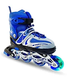 Jaspo Sparkle Inline Skates Shoes Small -Blue