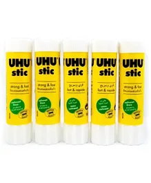 UHU Glue Stick Blister Pack of 5 - 8.2g