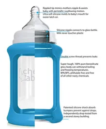 Cherubbaby Glass Bottle Single Pack Blue - 150ml