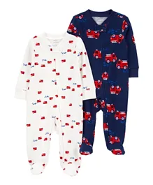 Carter's 2-Pack 2-Way Zip Cotton Sleep & Play Pajamas - Multicolor