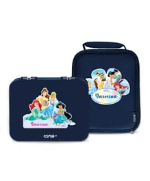 Essmak Personalized Bento Pack Disney 4 Princesses Blue - Set of 2