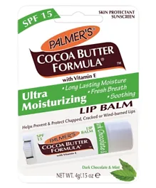 Palmer's Cocoa Butter Formula Dark Chocolate & Peppermint Ultra Moisturizing Lip Balm - 4g
