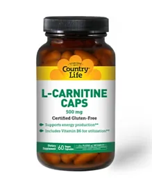 Country Life L-Carnitine 500 mg Vegan - 60 Capsules