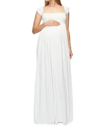 Mums & Bumps Rachel Pally Cap Sleeve Isa Maternity Dress - White