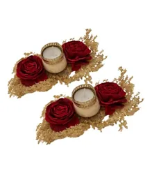 CherryPick Flower Candle Stands - 2 Pc