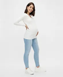 Mamalicious Mlsavanna Organic Ub Maternity Jeans - Light Blue
