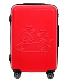 Biggdesign Cats Suitcase Luggage Medium - Red