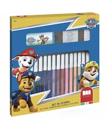 Multiprint Italia Paw Patrol Marker Pens and Stamps Art Set - 21 Pieces