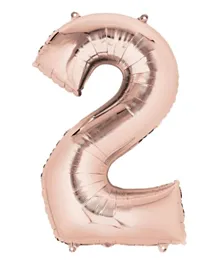 Amscan Number 2 Balloon Rose Gold - 34 Inches