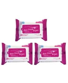 Cool & Cool Max Fresh Wipes Pack of 3 - 90 Pieces