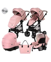 Lorelli Premium 3-in-1 Baby Stroller Crysta - Pink