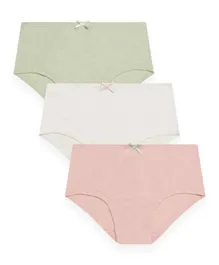 GreenTreat 3 Pack Solid Bamboo Briefs - Green/White/Pink