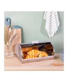 Danube Home Aaron Stainless Steel Bread Box -Silver
