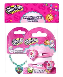 Shopkins Bracelets and Hair Clips Combo - Blue and Multicolour