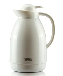 Thermos Patio 100 Carafe Vacuum Insulated Glass Flask 1L - White